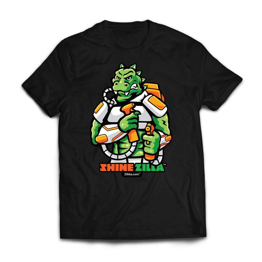 Shine Zilla - Half Body T-Shirt (Black Tee)