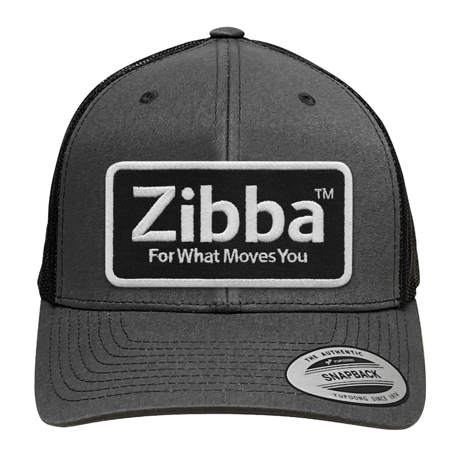 Zibba - Logo Patch Charcoal Black Trucker Hat