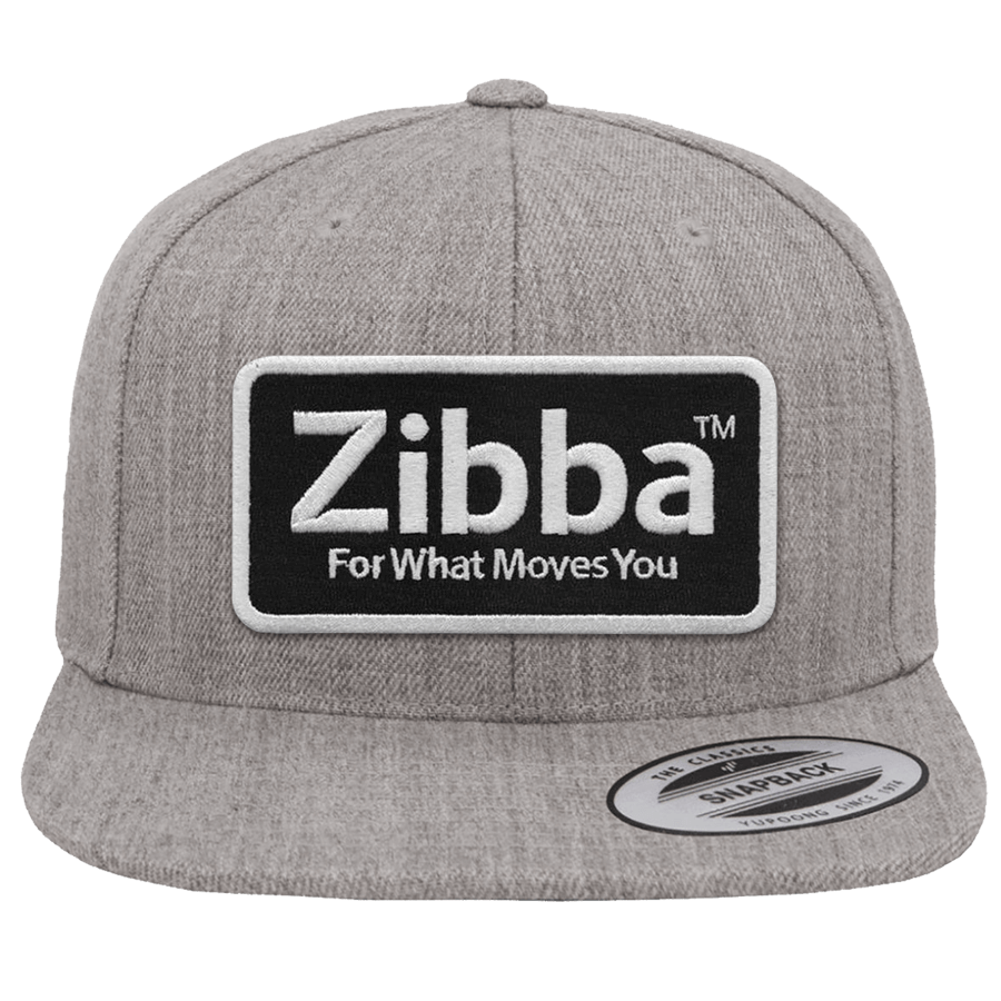 Zibba - Logo Patch Heather Grey Flat Bill Hat