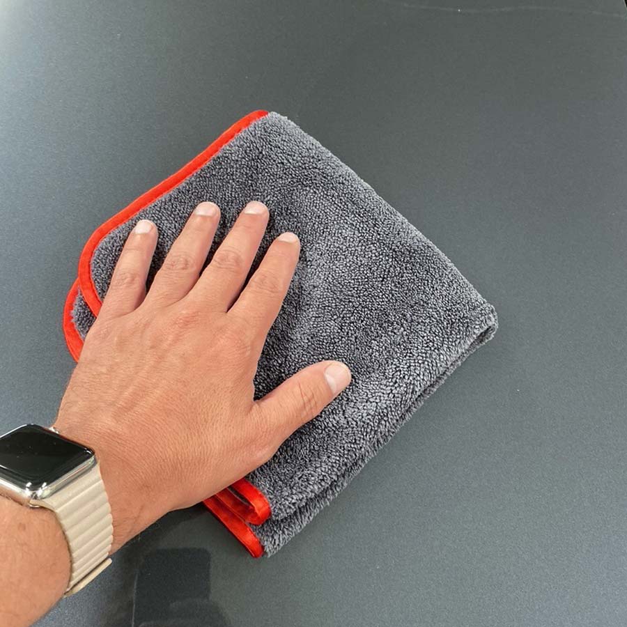 Super Plush Grey Microfiber Towel